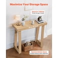 thumbnail image 5 of 36 in Console Table, Modern Desk Behind the Couch, Wooden Rectangle Entrance Desk, Narrow Long Sofa Table Accent Stand, Ideal for Hallway, Bedroom, Living Room, Foyer, Easy Assembly, Burlywood, 5 of 7