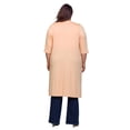 thumbnail image 3 of Plus Size Open Front Knee Length Cardigan, 3 of 11