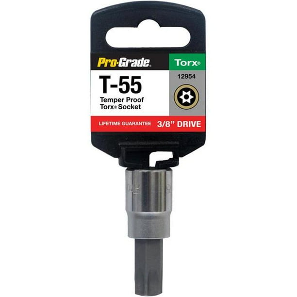 Pick up blade Jolly brænde Pro-Grade 12954 0.37 in. Drive x T55 Tamper Proof Torx Socket - Walmart.com Pick up blade Jolly brænde Pro-Grade 12954 0.37 in. Drive x T55 Tamper Proof Torx Socket - Walmart.com