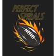 thumbnail image 5 of "Perfect Spirals" Flaming Football Adult Black Long Sleeve Hoodie-3XL, 5 of 6