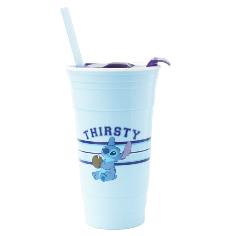 Silver Buffalo Disney Lilo & Stitch thirsty Tumbler With Lid And Straw