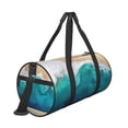 thumbnail image 3 of Fotbe Beach Pattern Foldable Sports Gym Bag with Wet Dry Pocket, Ultralight Travel Bag, Large Capacity Duffel Bag, Splash Proof Carry on Bag, Overnight Bag, Weekender Bag, 3 of 8