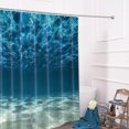 thumbnail image 3 of Ocean Shower Curtain Waterproof Mould Proof Resistant Bathroom Curtain Washable Bath Curtain Polyester Fabric 3d Shower Curtains Compatible Bathroom W, 3 of 4