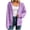 Purple, variant on cocolona Womens Zip Up Hoodie Fall Winter Long Sleeve Oversized Hooded Sweatshirt Trendy Solid Color Jackets Tops with Pockets