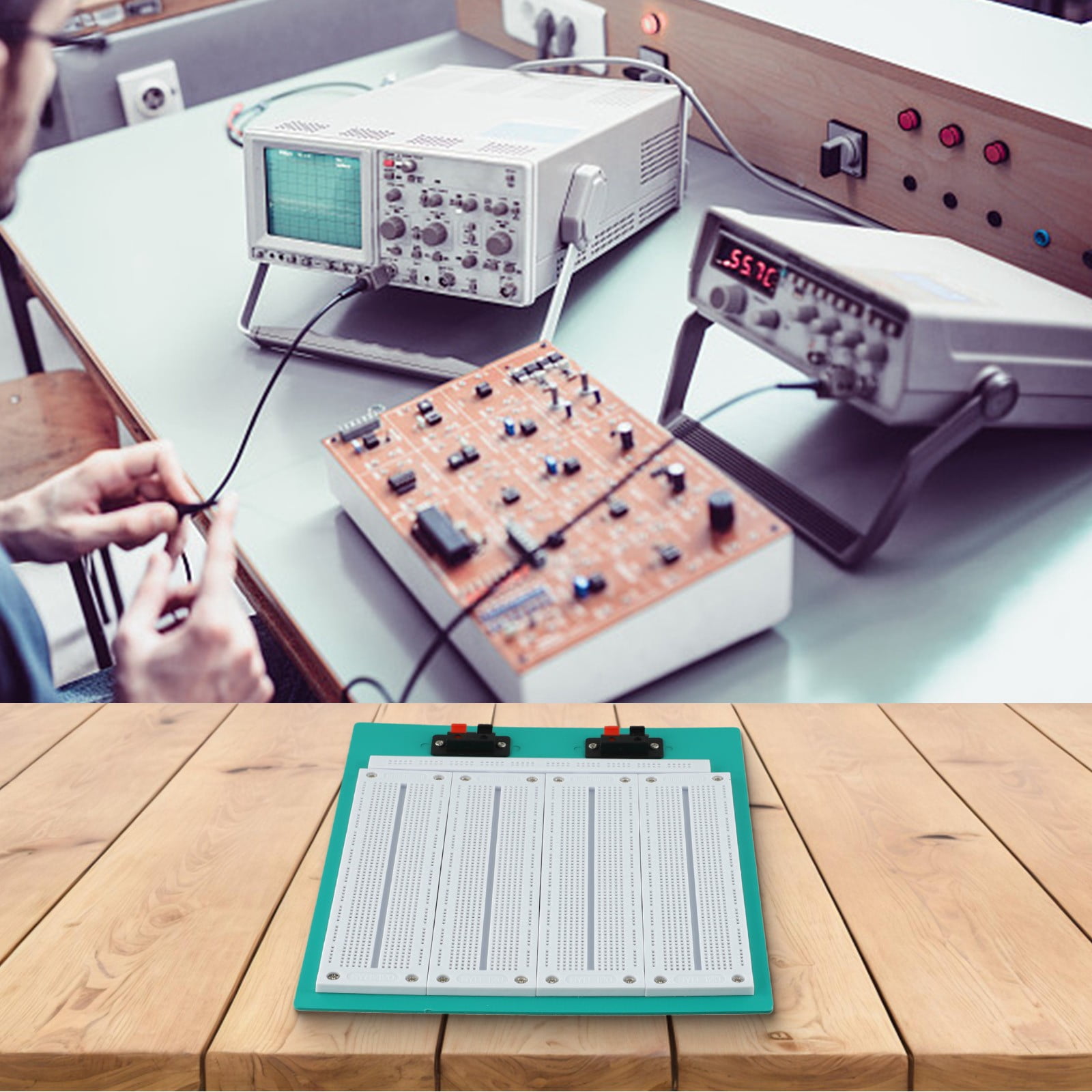 Syb-500 4 In 1 700 Solderless Points Breadboard Tiepoint Pcb Solderless Bread Board Power Supply Module Replacement Spare Parts