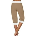 thumbnail image 5 of XIAfhje Womens Capris For Summer 2024 Casual Yoga Gym Capri Leggings Solid Color High Waisted Cropped Pants For Lounge Exercise,Workout,Yoga,Jogging, 5 of 6