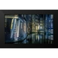 thumbnail image 2 of Bolokofsky, Ronald 18x12 Black Modern Framed Museum Art Print Titled - Calm Night On the Canal, 2 of 5