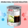 thumbnail image 2 of 12oz Coffee Tumblers Pioneer Flower Floral Print Pattern Stainless Steel Vacuum Insulated Travel Tumbler Coffee Cups Mug with Lid and Straw with Cleaning Brush for Cold & Hot Drinks, 2 of 5