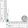 thumbnail image 6 of Gem Stone King 925 Silver and 10K Yellow Gold London Blue Topaz and White Moissanite Pendant Necklace for Women | 2.71 Cttw | Gemstone November Birthstone | Pear Shape 10X7MM | With 18 inch Chain, 6 of 6