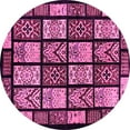 thumbnail image 1 of Ahgly Company Indoor Round Abstract Pink Modern Area Rugs, 5' Round, 1 of 4
