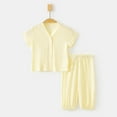 thumbnail image 2 of Chbgutlmr Girls Clothes Lounge Sets Kids Button up Short Sleeve V Neck Tops Baggy Pants Cotton Comfy Outfits, 2 of 6