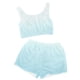 thumbnail image 4 of Conjunto de pijama de terciopelo de doble cara para mujer, para casa, invierno, 1 camiseta + 1 pantalón, camiseta y pantalón de poliéster., 4 of 6