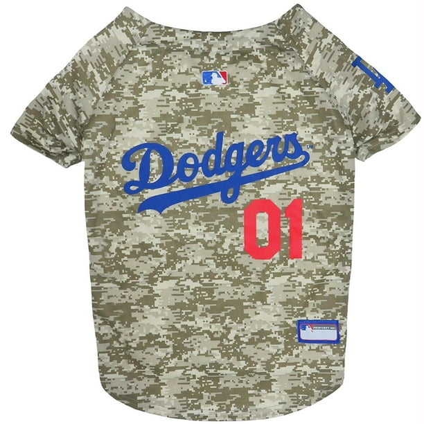 Los Angeles Dodgers Pet Maillot de Camouflage - XS