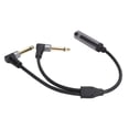 thumbnail image 4 of Cable adaptador de audio estéreo hembra de 6,35 mm y 1/4 pulg. a mono dual de 6,35 mm. Cable divisor de audio., 4 of 14