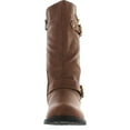 thumbnail image 3 of Link Kids Girls Mango21 Dual Buckle/Zipper Quilted Mid Calf Motorcycle Boots, 3 of 4