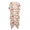 thumbnail image 2 of FKELYI Retro Mushroom Leaf Print Kimono Coverups for Women Soft Beach Cover Up Half Sleeve Summer Cardigan Bikini Cover Ups Resort Wear Casual Cruise Outfits, 2 of 6