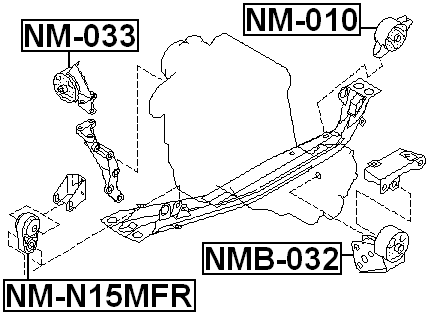 Engine Mounting FEBEST NM-N15MFR