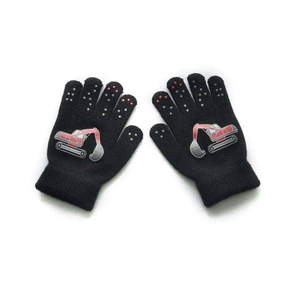 Guantes para niños Sonducket Accesorio de ropa engrosada con patrones de vehículos invierno Tipo 3