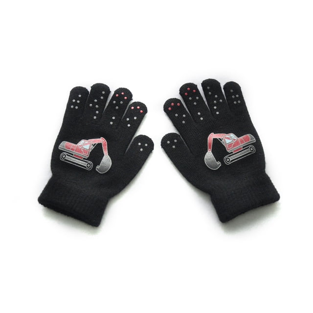 Guantes para niños Sonducket Accesorio de ropa engrosada con patrones de vehículos invierno Tipo 3