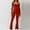 Red, variant on LSLJS Spring and Fall Tight Waistband Sleeveless Neck Long Jumpsuit