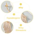 thumbnail image 3 of 2 pares de pendientes largos elegantes para mujer, pendientes de cadena colgantes para mujeres y niñas, pendientes de aleación en forma de arco, 3 of 5