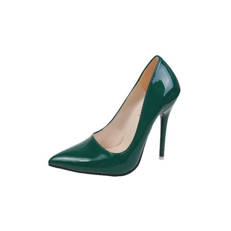 

Gomelly Womens Shoes Heels and Pumps Dress Pumps High Heels Ladies Stiletto Heels Dress Pumps Casual Anti-Slip Pointed Toe Pumps Formal Stiletto Heels Comfort Slip On Dress Shoes Dark Green 6.5