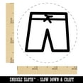 thumbnail image 2 of Shorts Boxers Swim Trunks Outline Self-Inking Rubber Stamp Ink Stamper - Purple Ink - Small 3/4 Inch, 2 of 7