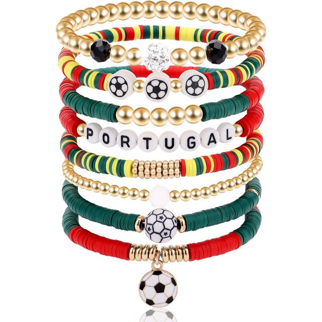 YanonmyfdGame Day Bracelets Gifts for Women, World Cup Soccer Accessories, Football Gear Sports Fans Party Supplies, Anniversary Birthday Holiday Gifts for Friends Sister Wife