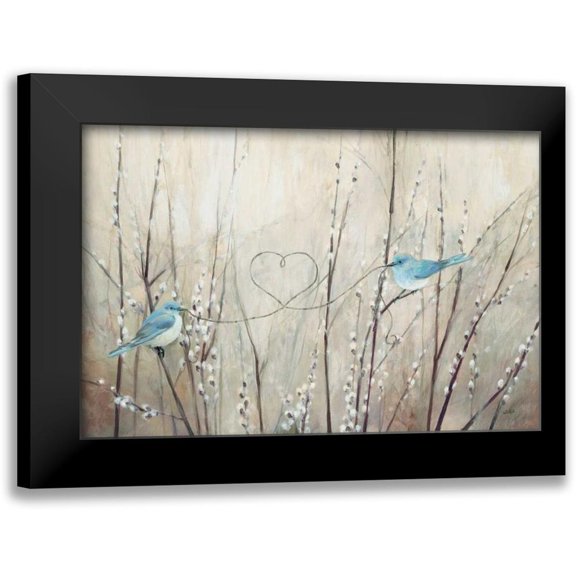 Purinton, Julia 14x11 Black Modern Framed Museum Art Print Titled - Pretty Birds Neutral String