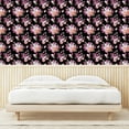 thumbnail image 3 of Ambesonne Tropical Peel & Stick Wallpaper for Home, Crystal Gems Roses Art, 13"x100", Dark Magenta and Khaki, 3 of 5