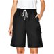 thumbnail image 1 of Mujeres Pantalones Cortos Casual, Primavera/Verano Color Sólido, Ropa de Trabajo Bolsillo Pantalones Cortos para Mujeres, 1 of 7