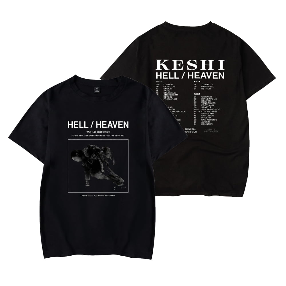 Keshi The Hell/Heaven Tour Merch Tshirt Short Sleeve Women Men's