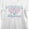 thumbnail image 2 of Pickleball Est. 1976 Swing Away Women's White Short Sleeve Tee-3XL, 2 of 3