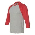 thumbnail image 3 of LAT Adult Fashion Hthred Vintage Baseball T-Shirt, HTHR/Red, Small, 3 of 4