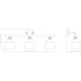 thumbnail image 3 of Vanity Art 3-Lights Wall Sconce Lighting Vintage Industrial Indoor and Outdoor Light Fixture Wall Mount Lamp Bath Sconce for Farmhouse, Bedroom, Bathroom Vanity, Living Room BA208-2BK-AB-DG, 3 of 3