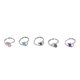 thumbnail image 4 of Dekaim, 5 Uds., Anillos De Piedra De Cristal, Anillo De Piedras Preciosas De Cristal Curativo Ajustable Para La Piel Vintage Para Mujeres Y Hombres, Accesorios De Joyería, 4 of 5