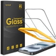 thumbnail image 1 of Protector de pantalla Lamicall para iPhone 16/15 (6.1) [paquete de 2], 1 of 7
