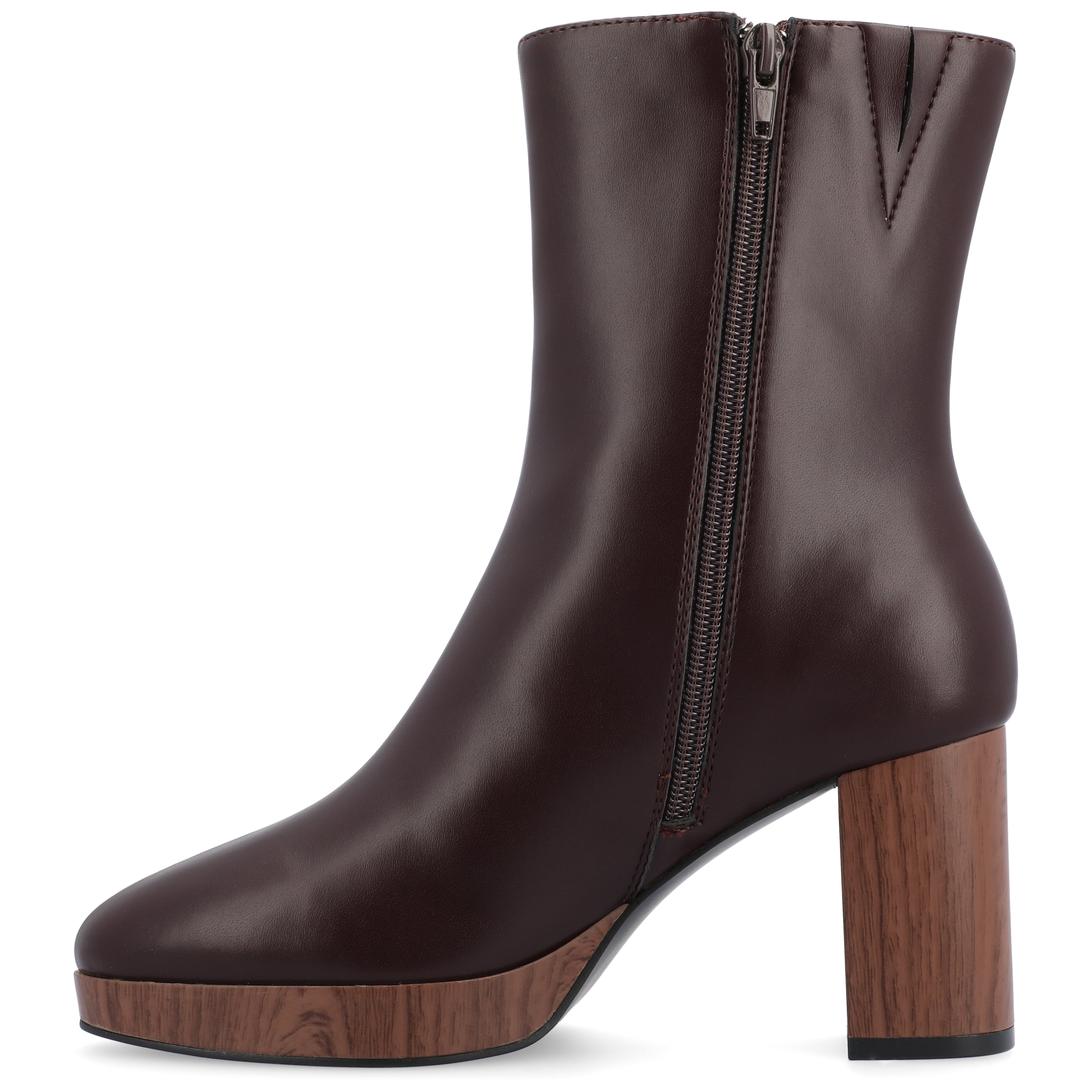 Journee Womens Romer Platform Almond Toe Booties, Widths Available