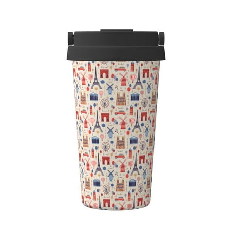 

Goofa Paris for Insulated Travel Coffee Mug Spill Proof Leak Proof 16 OZCoffee Tumbler Reusable Coffee Cups with Lids Thermos for Hot and Cold Drink