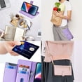 thumbnail image 5 of SaniMore for iPhone 14 Plus Case, with Kickstand [Shoulder & Wrist Strap] Flip Zipper Wallet Cash & Card Slots PU Leather TPU Interior Full Body Protection for iPhone 14 Plus, Purple, 5 of 8