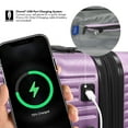 thumbnail image 3 of Travel Select Sunny Side Hardside Spinner Luggage with USB Port, Lavender, 22" Carry-On, 3 of 6