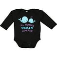 thumbnail image 3 of Inktastic My Nonni Whale-y Loves Me Boys or Girls Long Sleeve Baby Bodysuit, 3 of 5