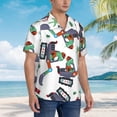 thumbnail image 5 of Bixox Men's Hawaiian Shirts Men's Dinosaur on Excavator2 Print Short-Sleeve Shirt-XX-Large, 5 of 8