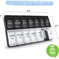 thumbnail image 3 of Pill Organizer 2 Times a Day, Extra Large AM PM Pill Box, Easy Open Weekly Pill Case Box, Arthritis Friendly Daily Pill Container, Day Night Pill Container 7 Day for Vitamin (Large), 3 of 6