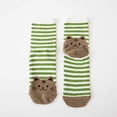 thumbnail image 2 of Daznico Women Mid Crew Ribbed Socks Stripe Cartoon Cat Face Novelty Print Soft Breathable Stretch Stockings for Girls Daily Casual Cute Outfit Matching, 2 of 5