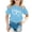 Light Blue, variant on KVPLBQFD Girls Short Sleeve T Shirt Toddler Trendy Heart Print Top Cute Aesthetic Shirts for Kids Multi Colors Summer Tee Tops Comfortable Clothes for Tweens Girl
