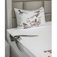 thumbnail image 2 of Ambesonne Colorful Fitted & Top Sheet Set with Sham, Hummingbirds on Branches, Multicolor, 2 of 4