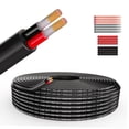 thumbnail image 1 of czcpp-26 Gauge Electrical Wire 2 Core Conductor 26/2 AWG 0.15mm² Extension Stranded PVC Oxygen-Free Copper Cord Cable 50FT/15.24M Low Voltage Tinned Copper Cable for LED Automotive Battery Marine, 1 of 4