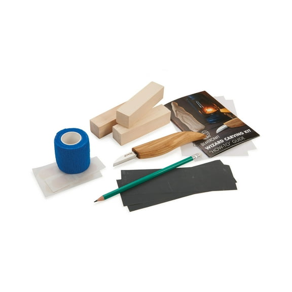 BeaverCraft Whittling Beginners, Wood Carving Beginners - Wood Carving Tools Woodworking Adults Teens - Whittling Knife with Wood Wood Carving DIY03 Wizard