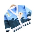 thumbnail image 2 of Godderr Toddler Kids Cute Bear Sweater for Boys Warm Soft Fall Knit Sweater Baby Cartoon Soft Cotton Knitwear Tops, 2 of 9